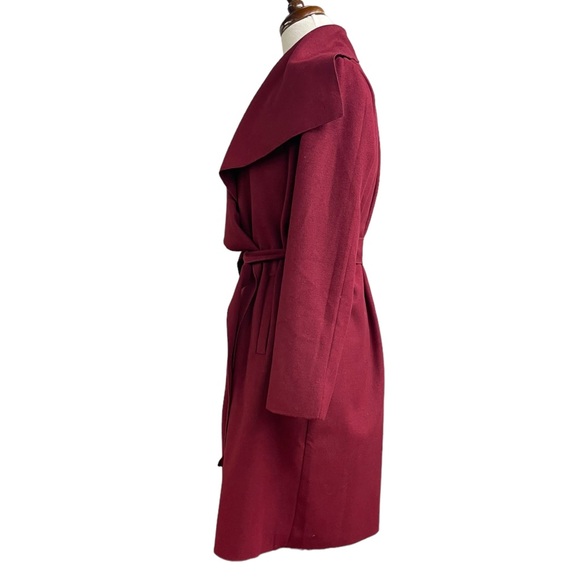 Chicwish Free Myself wool blend deep red belted coat medium - Picture 2 of 10